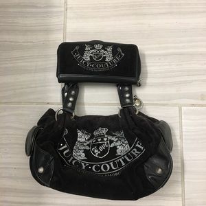 Black Juicy Couture handbag with matching wallet